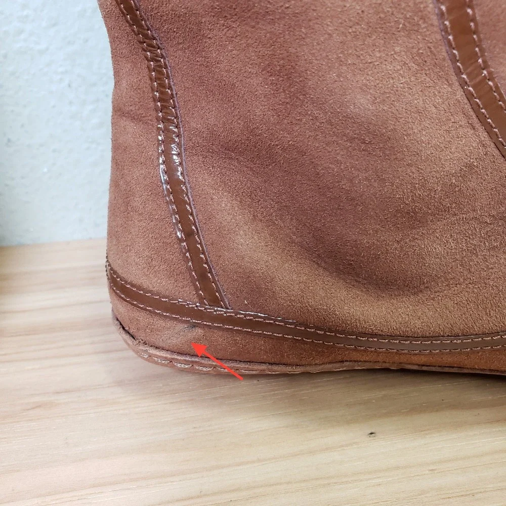 Cole Haan Penny Lane Suede Boots Tall Knee High Lagenlook Cottage Hippie Size 6B